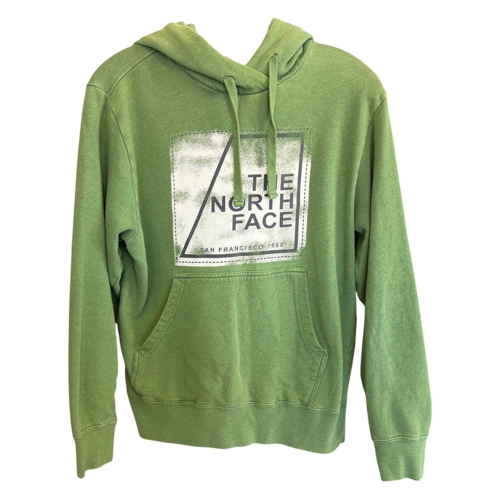 The North Face Small Hoodie Mens Green‎ Graphic Gorpcore Pullover Athleisure